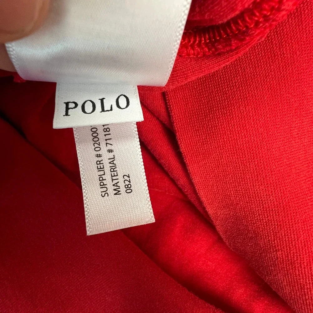 Polo Ralph Lauren Quarter Zip Pullover Mens XLT Red Cotton Blend Preppy Classic
